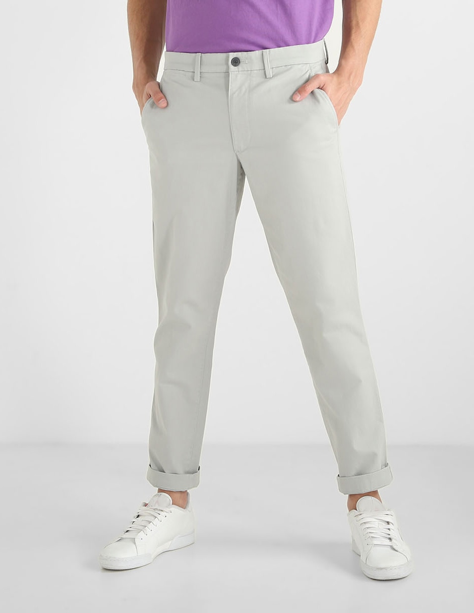Pantalón slim de algodón para hombre