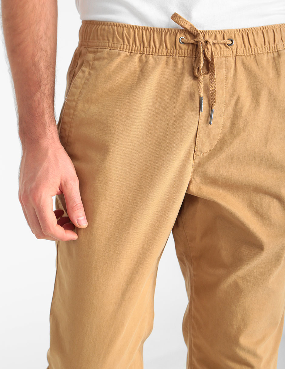 Pantalón casual jogger slim de algodón para hombre