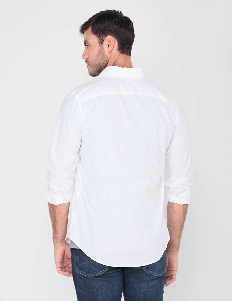 Camisa casual de algodón manga larga para hombre 2