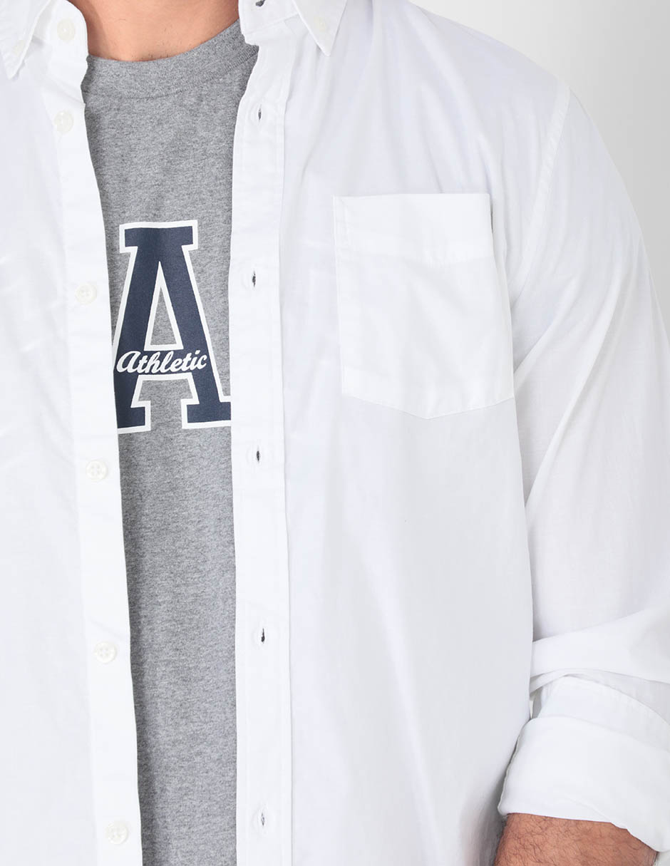 Camisa casual de algodón manga larga para hombre 4