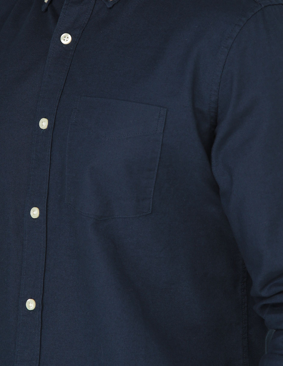 Camisa casual de algodón manga larga para hombre