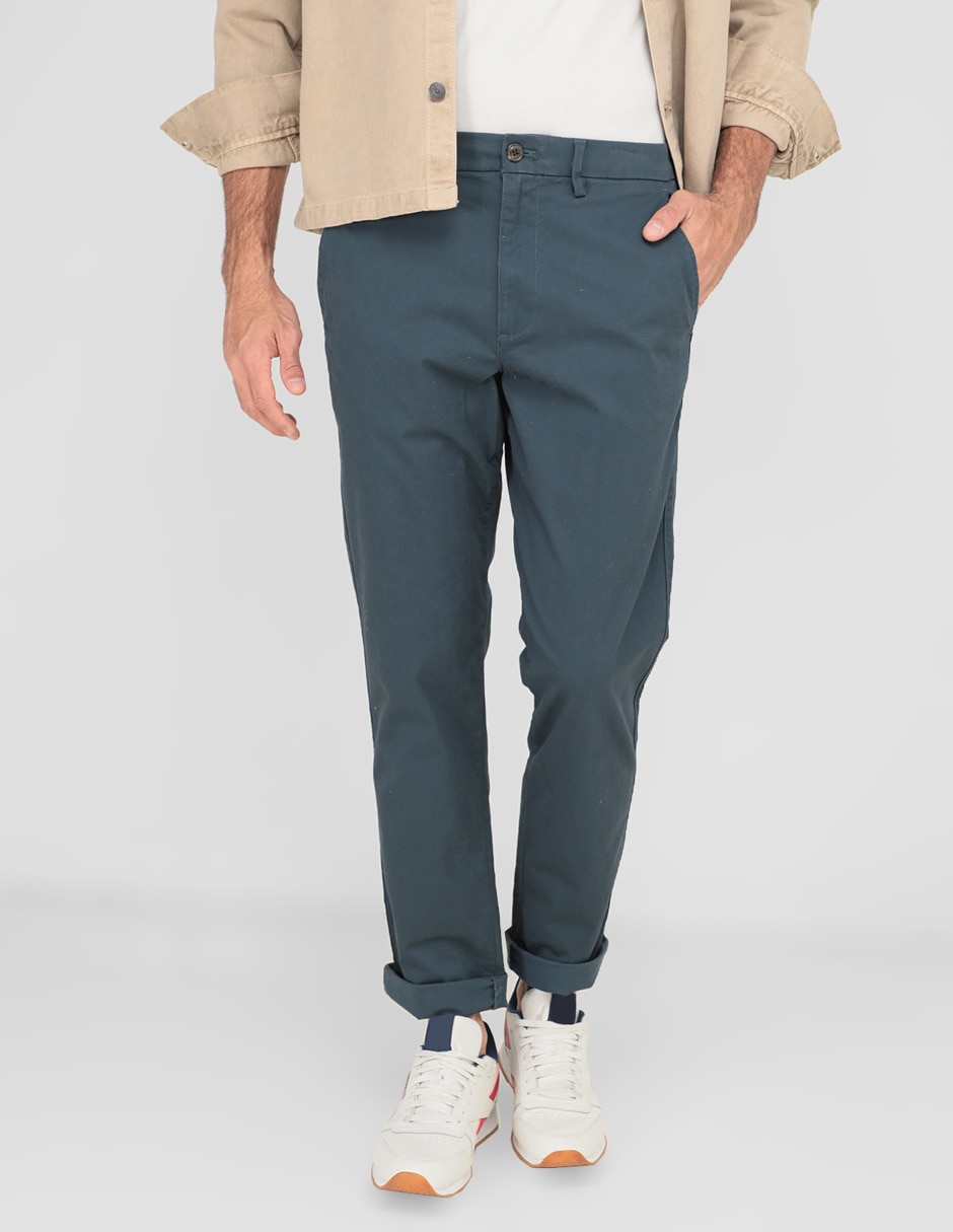 Pantalón casual chino slim de algodón para hombre Pantalón casual chino slim de algodón para hombre