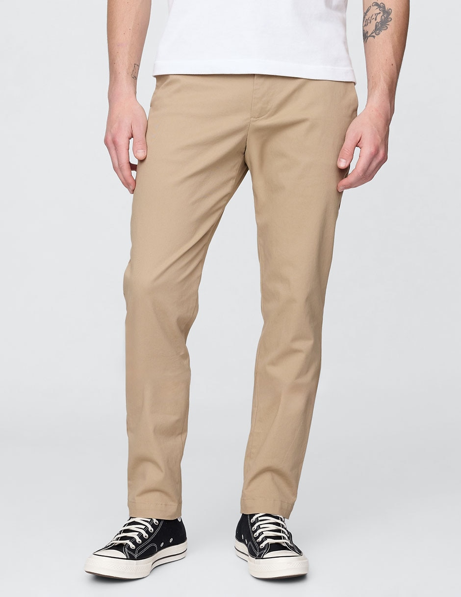 Pantalón cargo chino slim de algodón para hombre 6