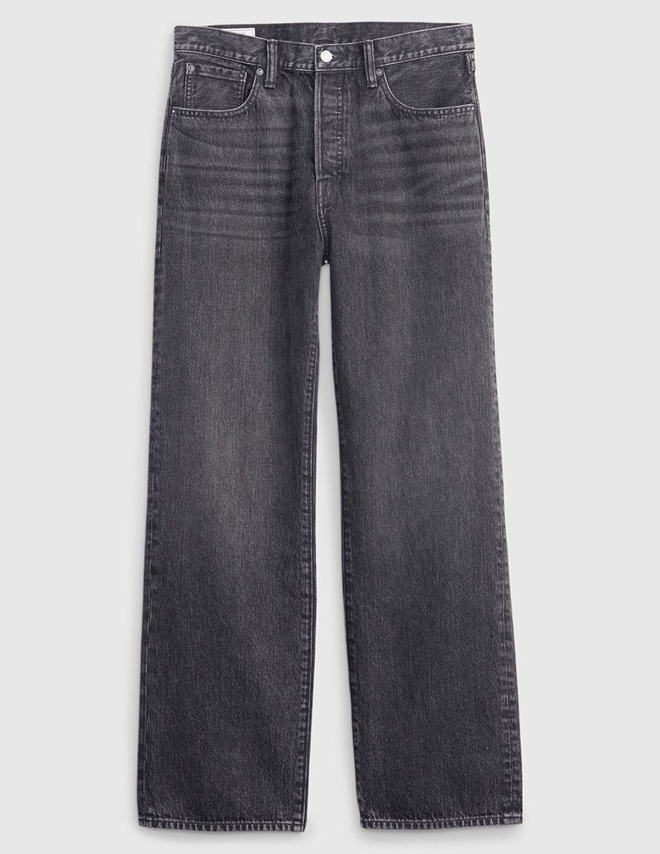 Jeans straight lavado stone wash para hombre