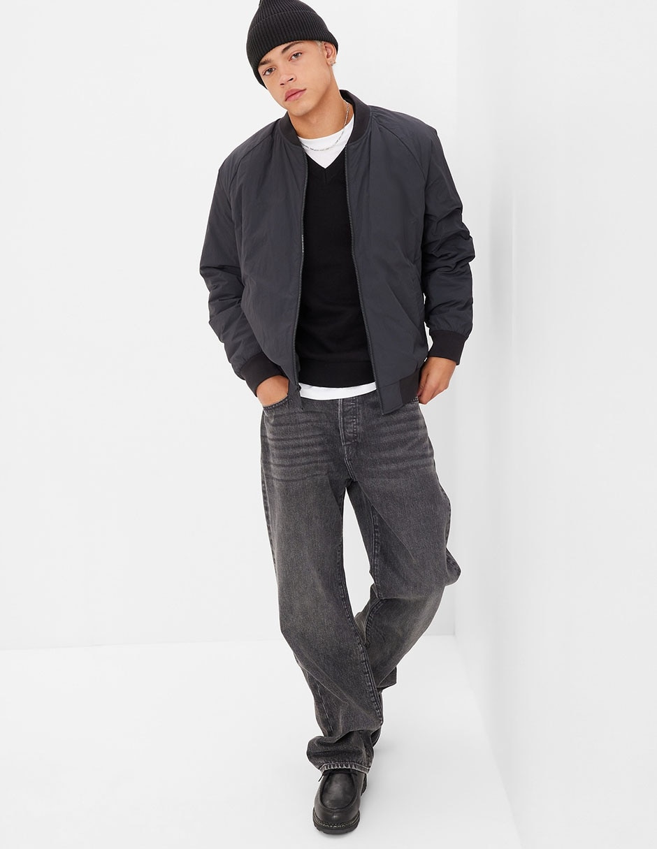 Jeans straight lavado stone wash para hombre