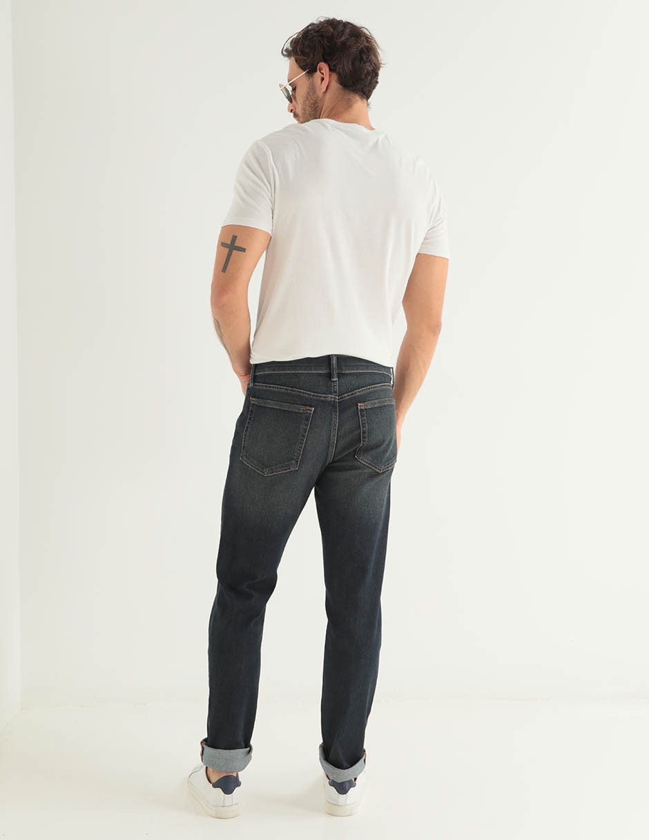 Jeans slim lavado stone wash para hombre