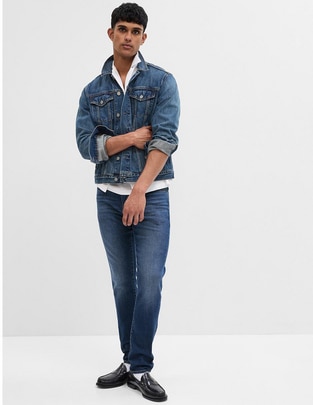 Jeans slim lavado stone wash para hombre