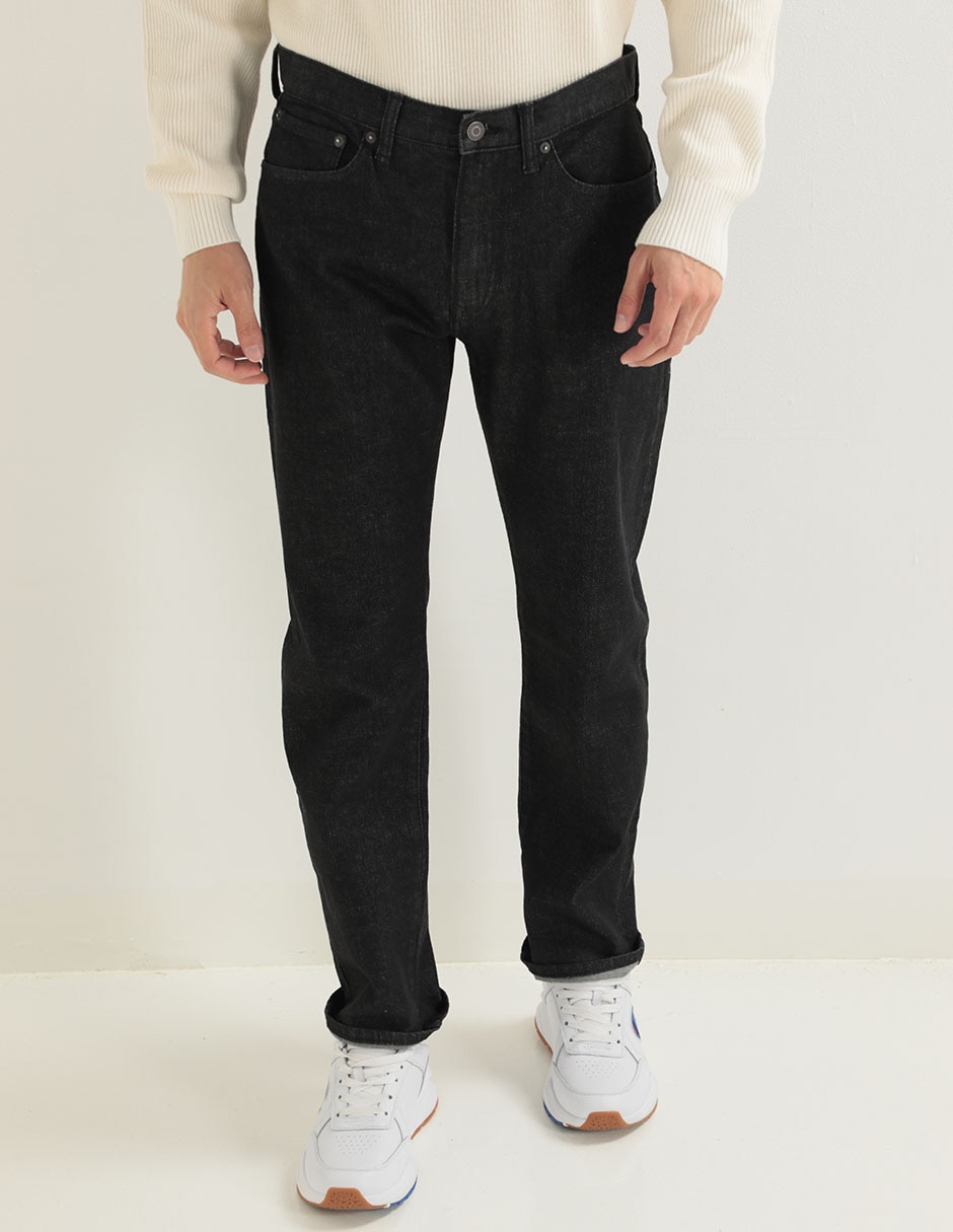 Jeans straight lavado obscuro para hombre