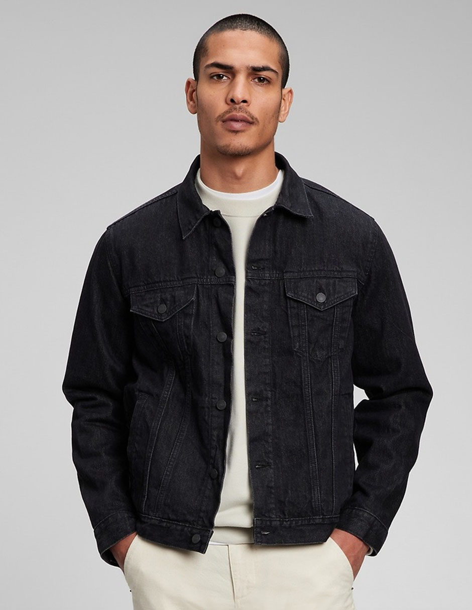 Chamarra casual de mezclilla con bolsillos para hombre Chamarra casual de mezclilla con bolsillos para hombre