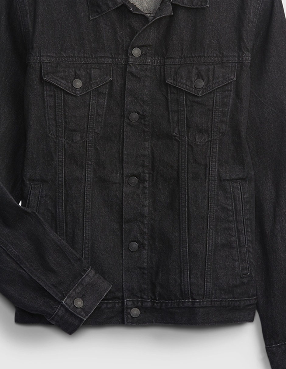 Chamarra casual de mezclilla con bolsillos para hombre 3