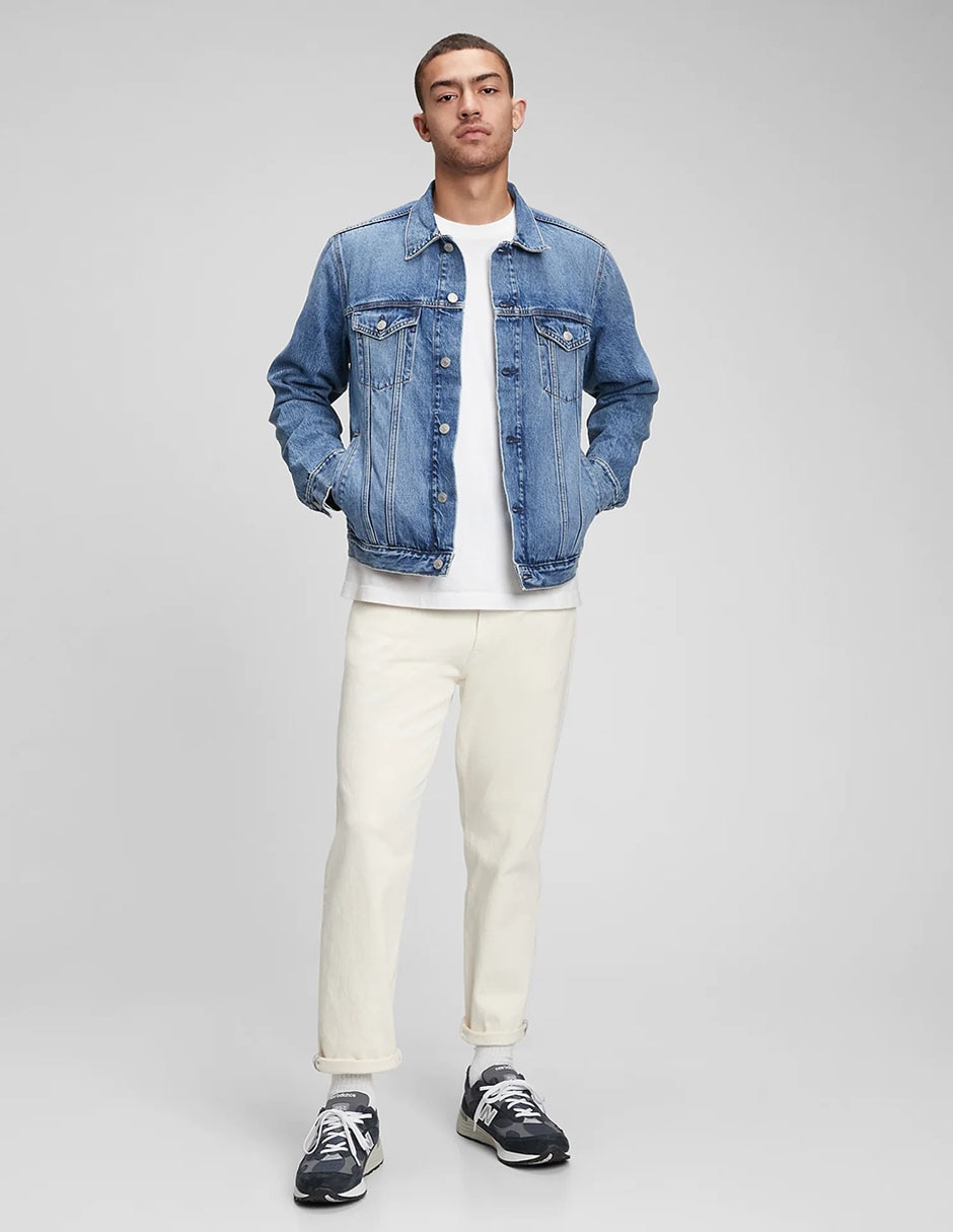 Chamarra casual con bolsillos para hombre