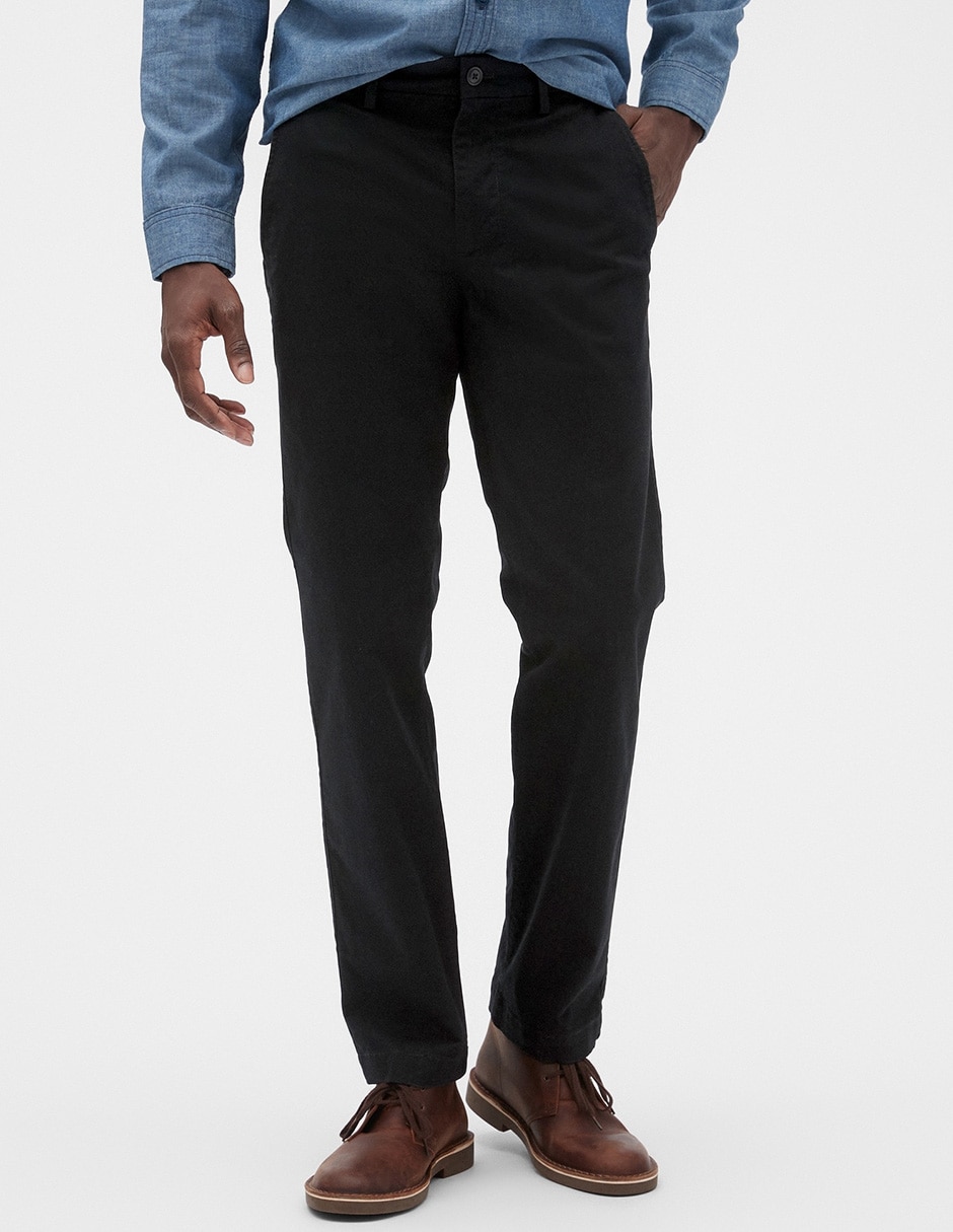 Pantalón chino recto de algodón para hombre Pantalón chino recto de algodón para hombre