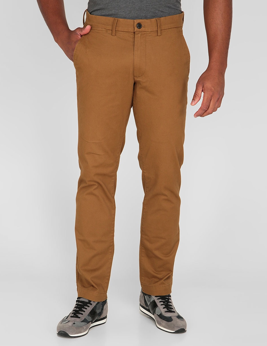 Pantalón chino recto de algodón para hombre Pantalón chino recto de algodón para hombre
