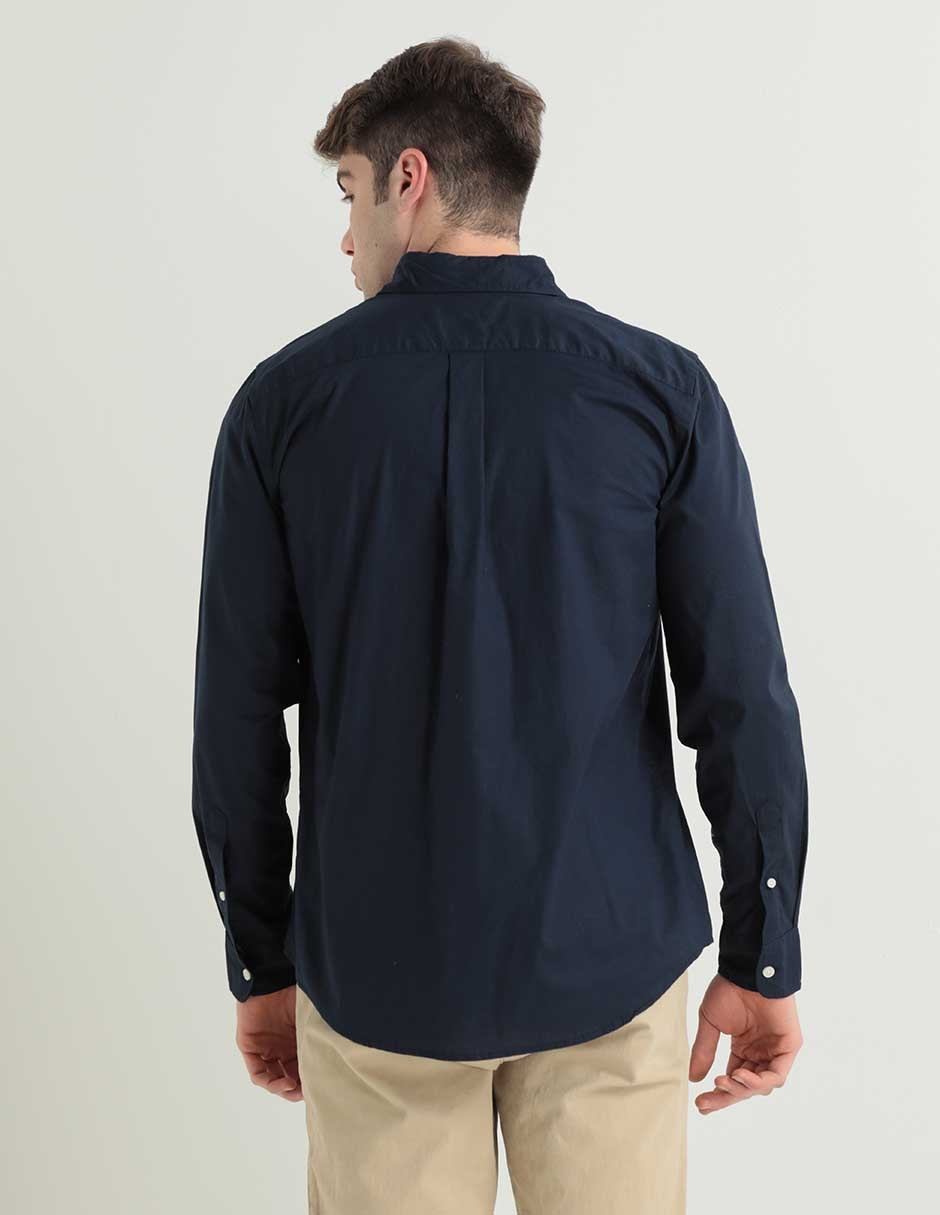 Camisa casual de algodón manga larga para hombre