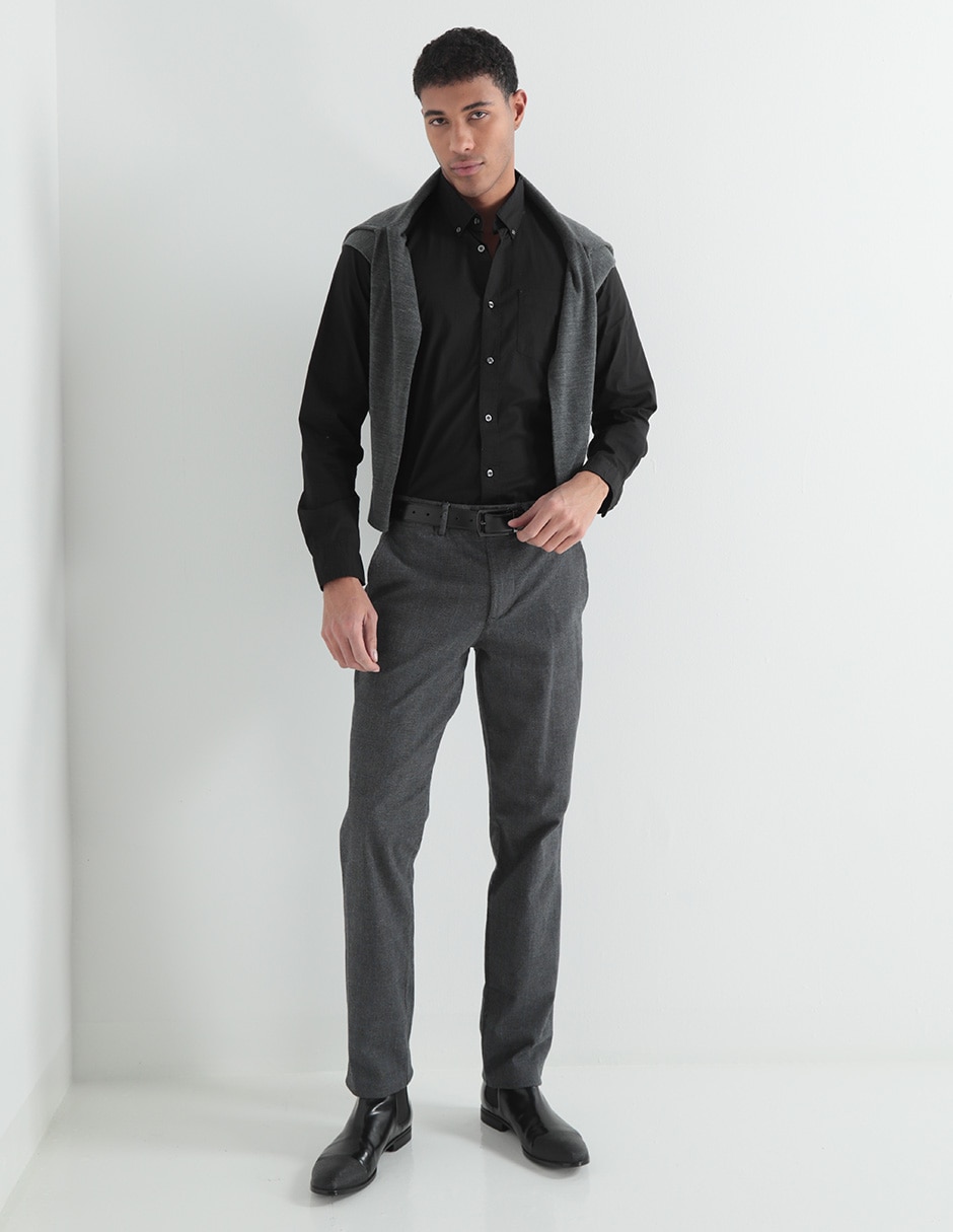 Camisa casual de algodón manga larga para hombre 3