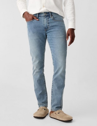 Jeans slim lavado claro para hombre Jeans slim lavado claro para hombre