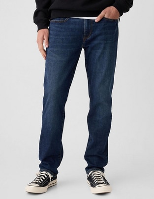 Jeans slim lavado whisker para hombre