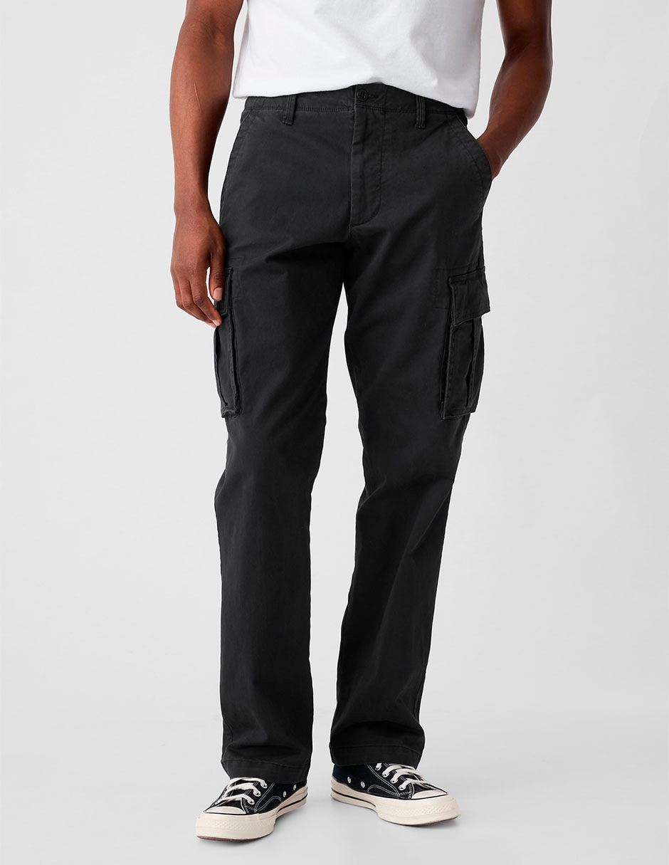 Pantalón cargo recto de algodón para hombre