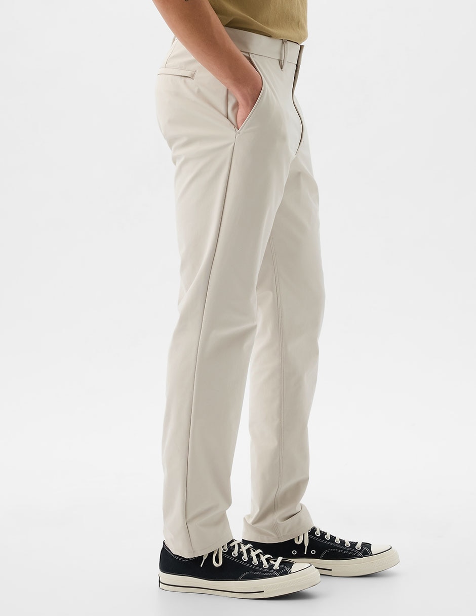 Pantalón cargo chino slim de gabardina para hombre 3