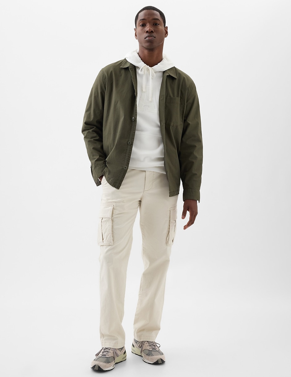 Pantalón cargo recto de algodón para hombre 4