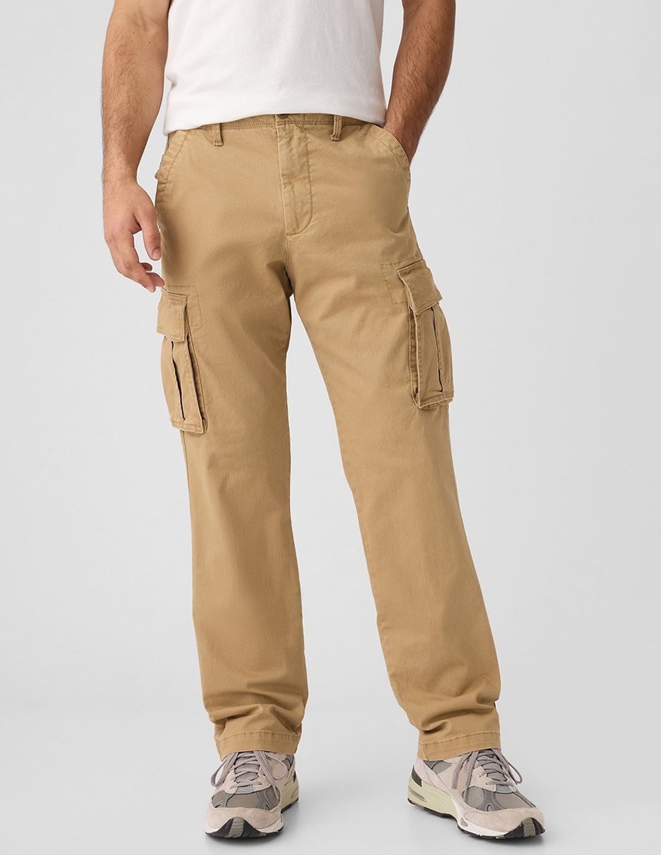 Pantalón cargo recto de algodón para hombre Pantalón cargo recto de algodón para hombre