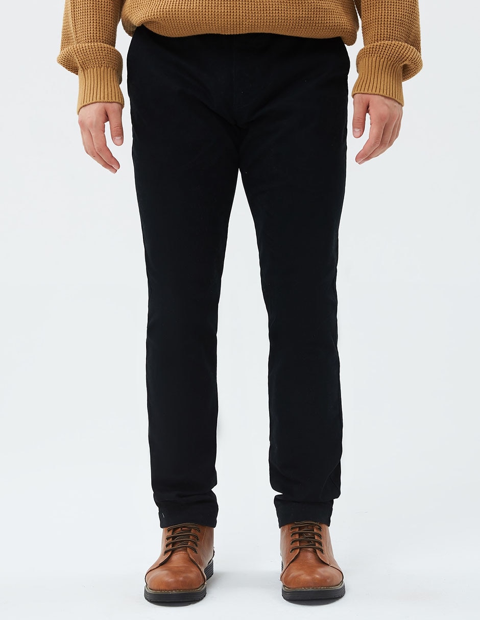 Pantalón chino slim de algodón para hombre