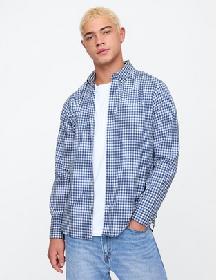 Imagen de producto Camisa manga larga de algodón GAP para hombre