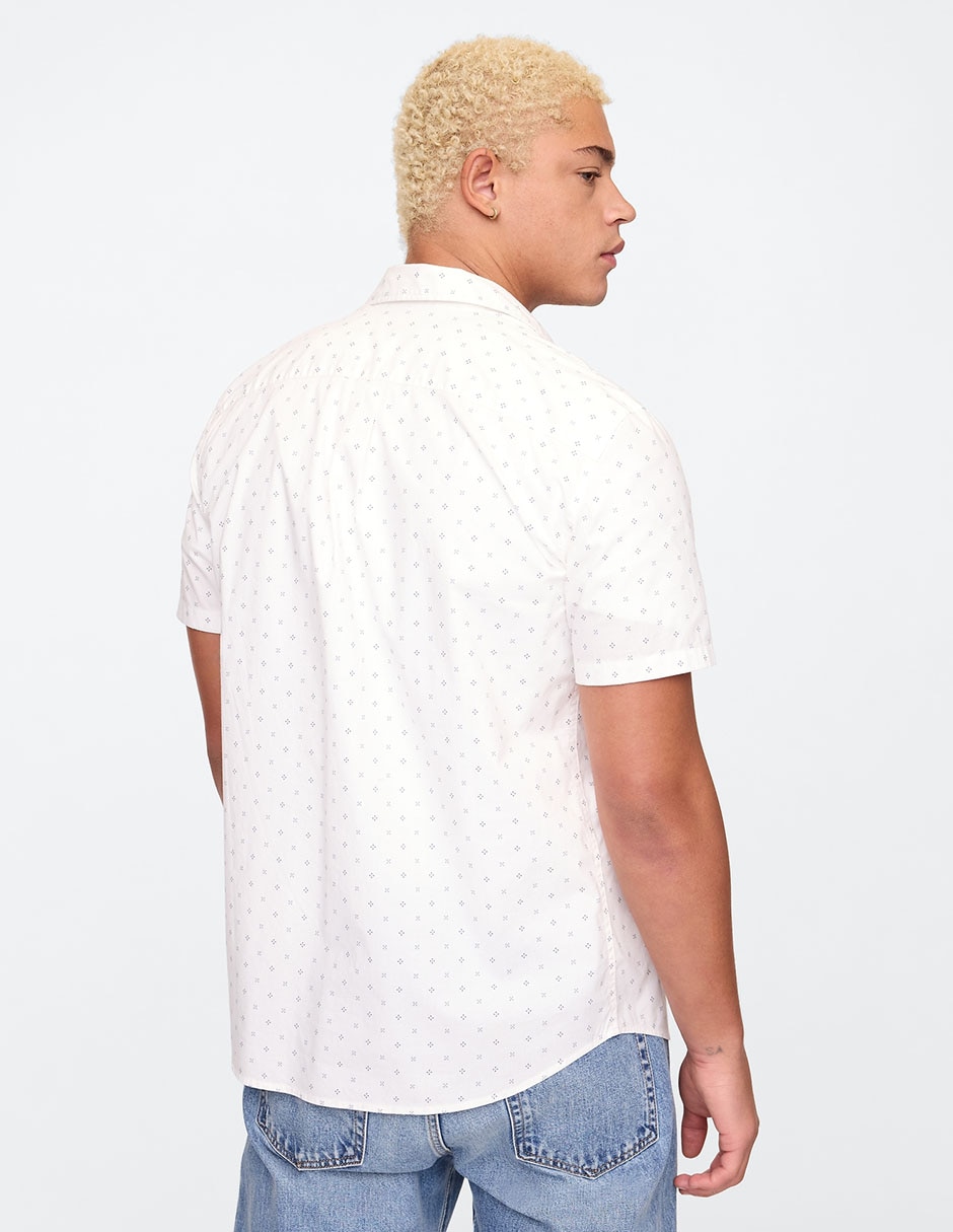 Camisa casual de algodón manga corta para hombre 2