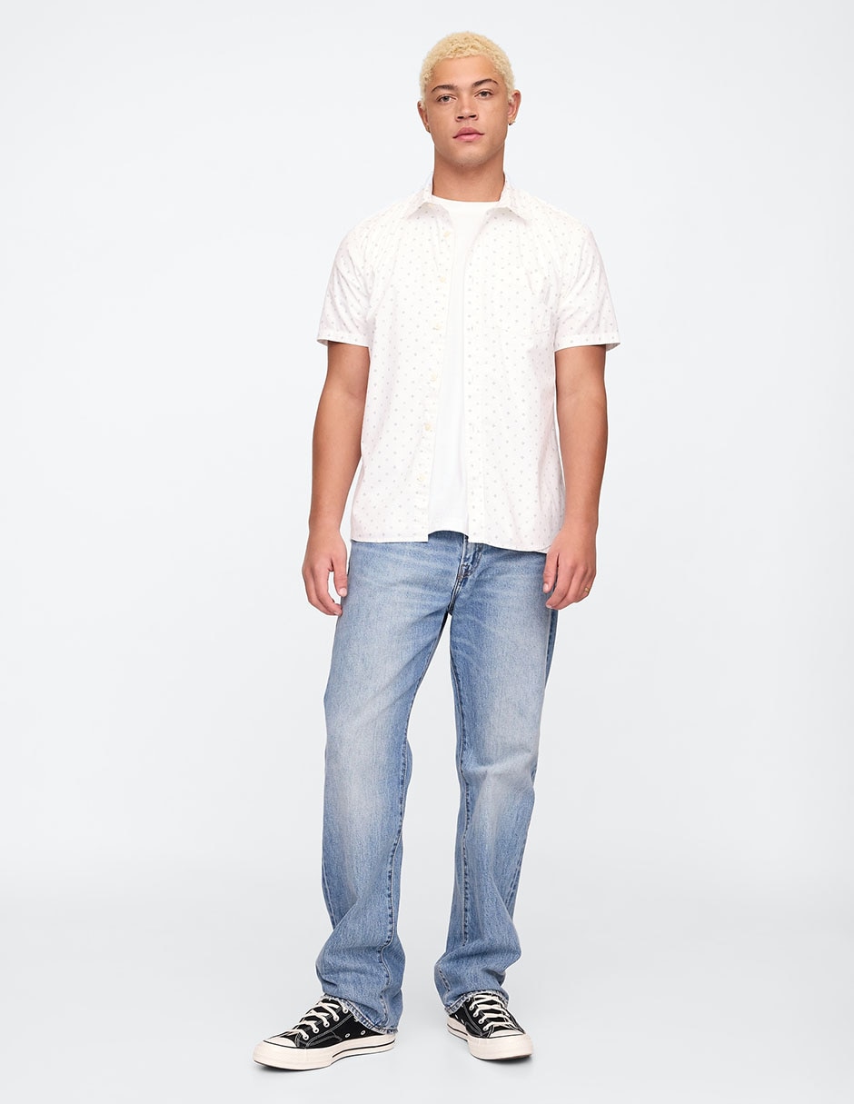 Camisa casual de algodón manga corta para hombre 3