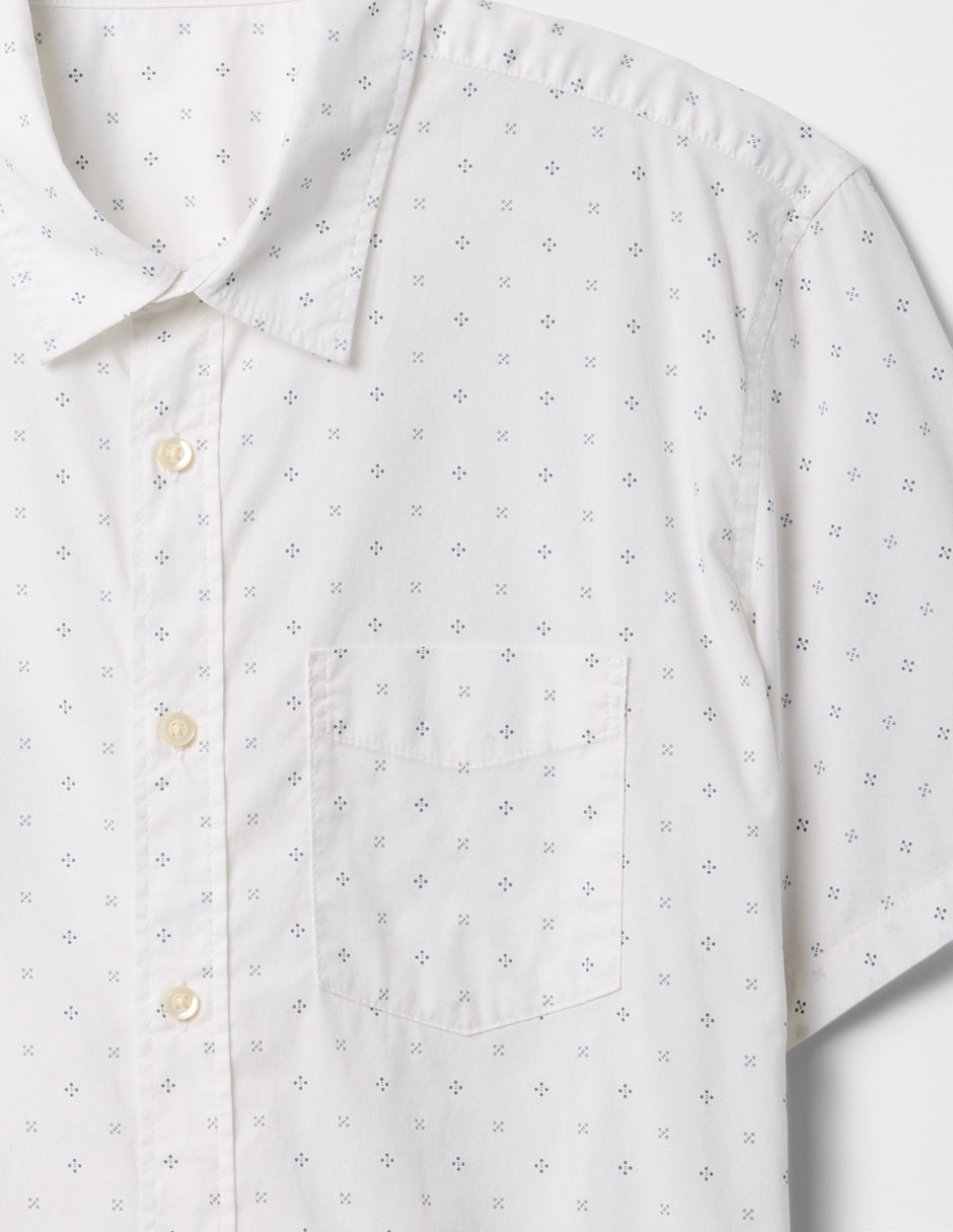 Camisa casual de algodón manga corta para hombre 4
