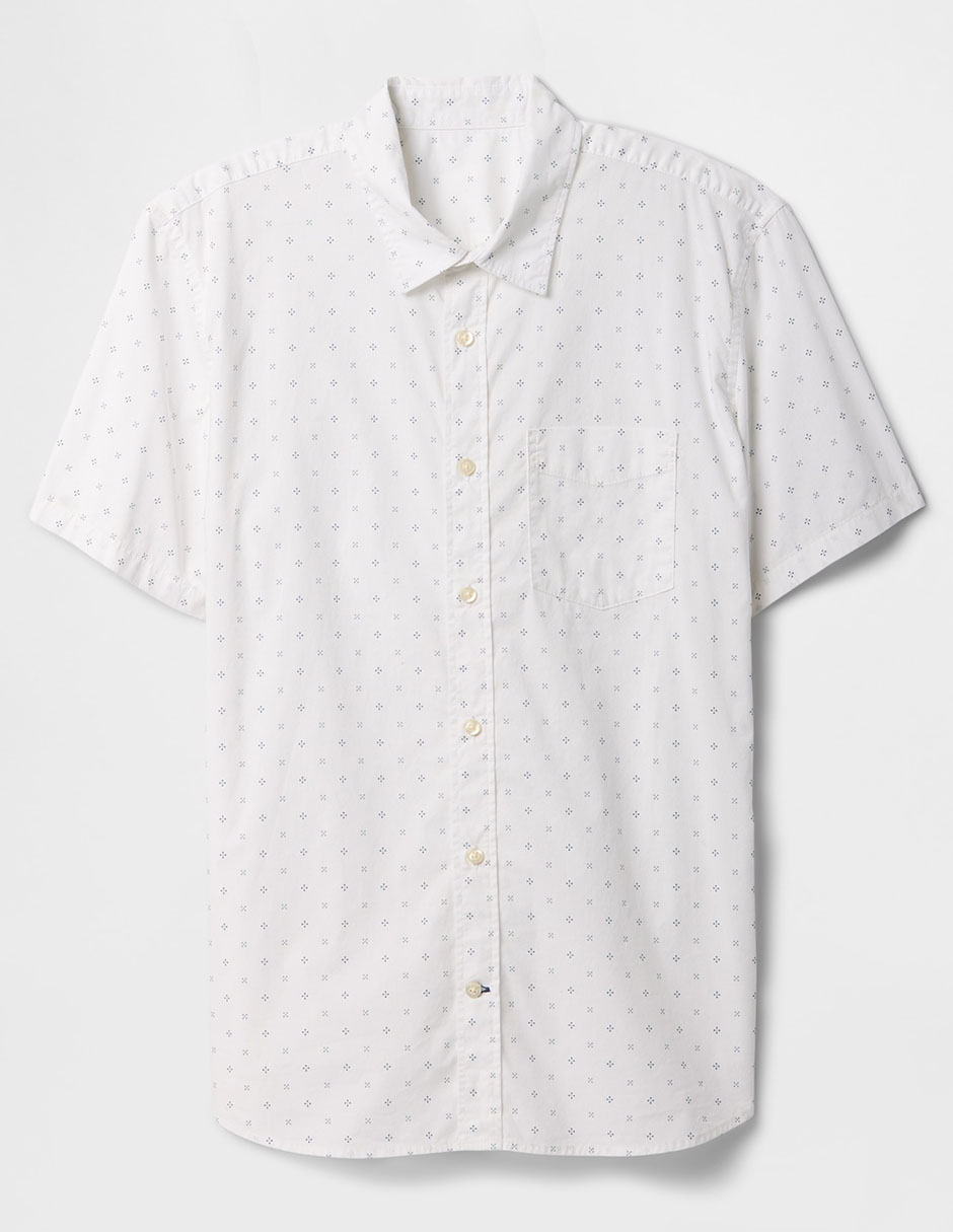 Camisa casual de algodón manga corta para hombre 5