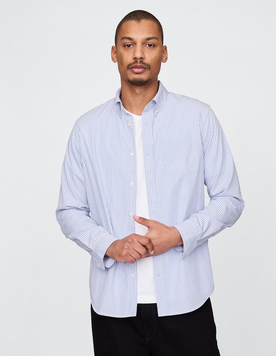Camisa casual de algodón manga larga para hombre Camisa casual de algodón manga larga para hombre