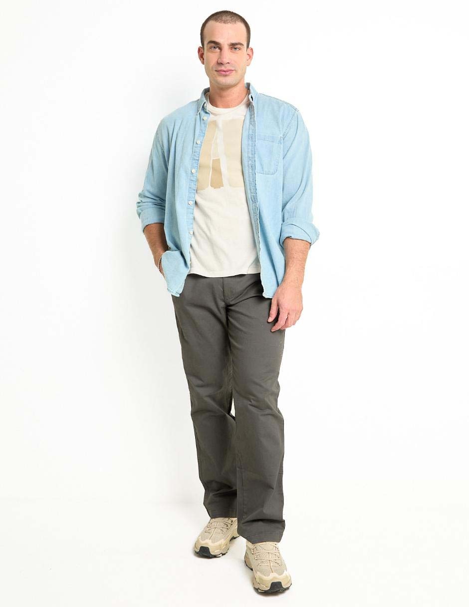 Pantalón straight de algodón para hombre 3