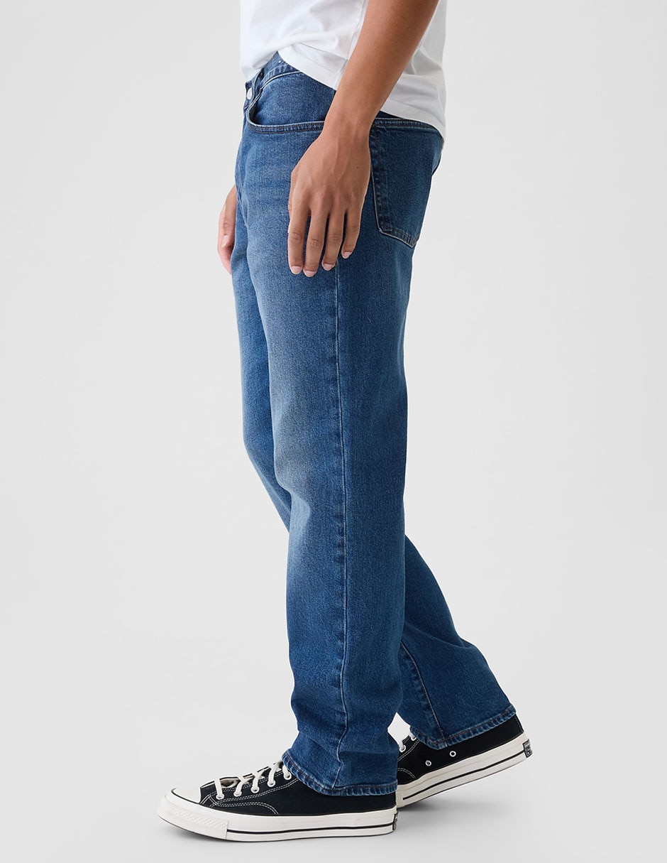 Jeans straight deslavado para hombre