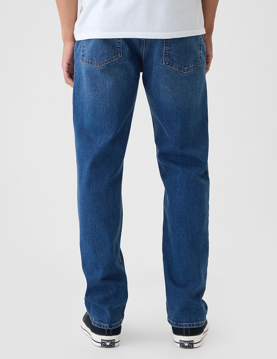 Jeans straight deslavado para hombre