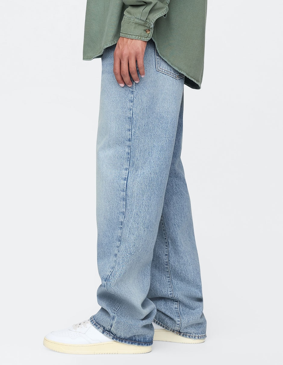 Jeans relaxed baggy lavado claro para hombre