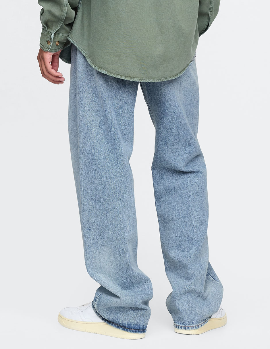 Jeans relaxed baggy lavado claro para hombre