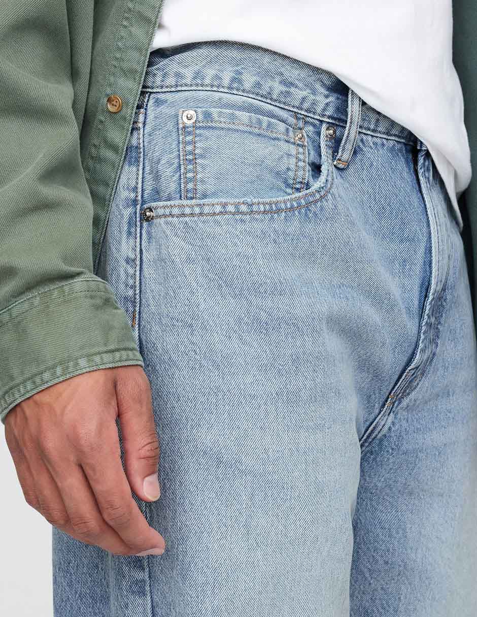 Jeans relaxed baggy lavado claro para hombre