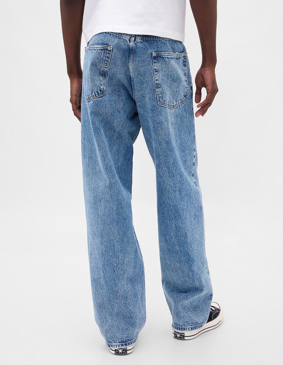 Jeans baggy deslavado para hombre