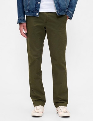 Pantalón recto de algodón para hombre
