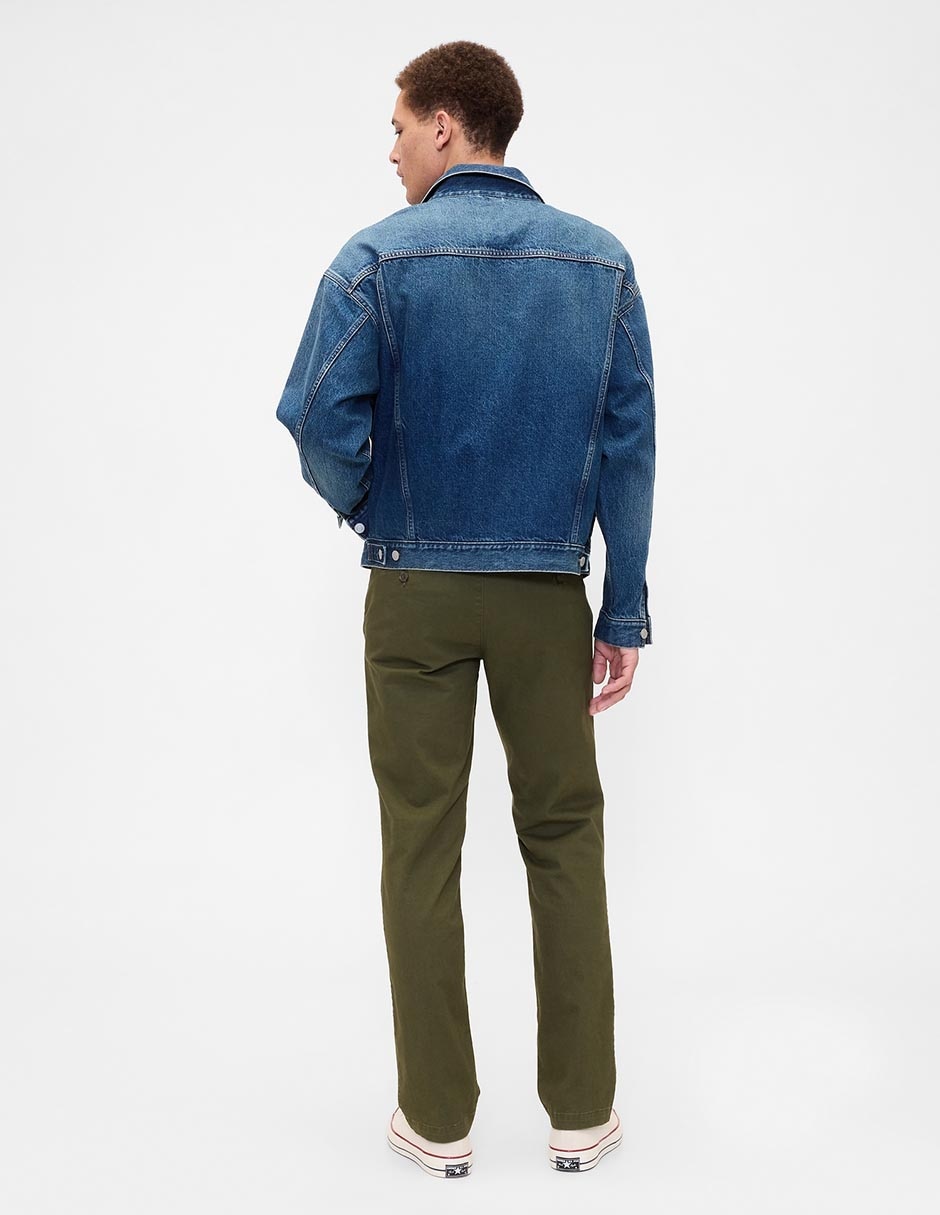 Pantalón recto de algodón para hombre