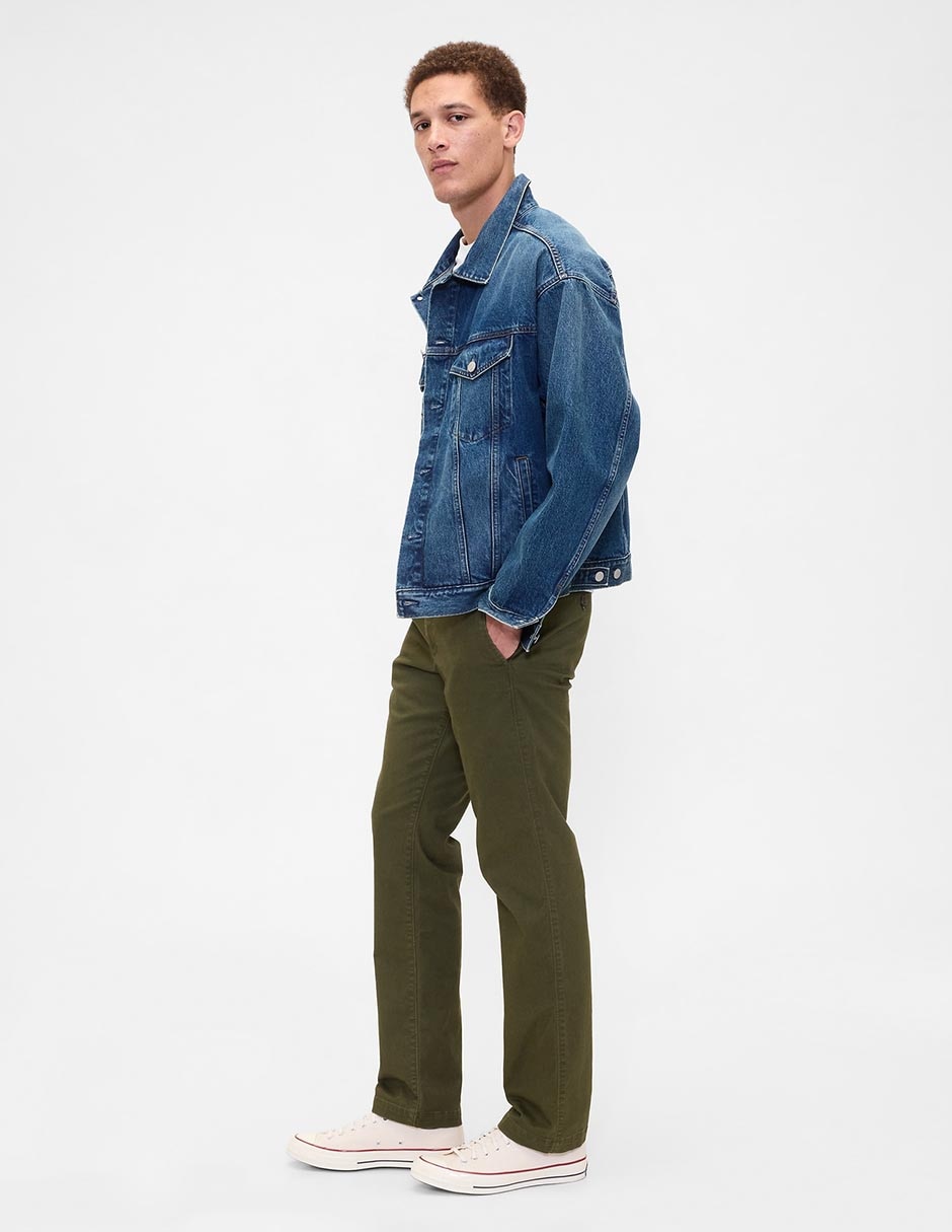 Pantalón recto de algodón para hombre