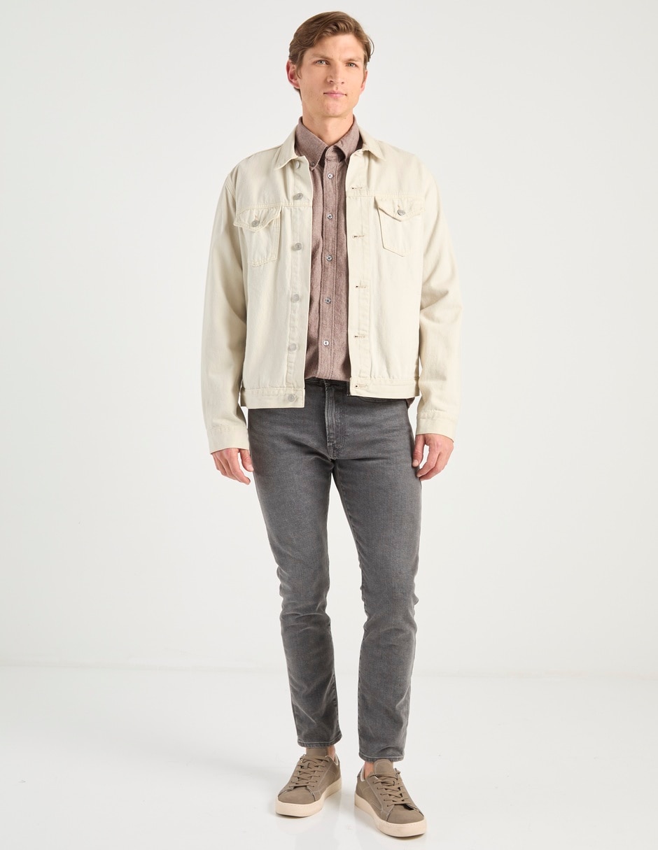 Camisa casual de algodón manga larga para hombre