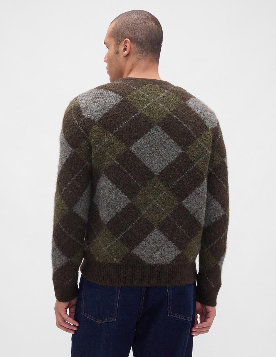 Suéter cuello v para hombre 4