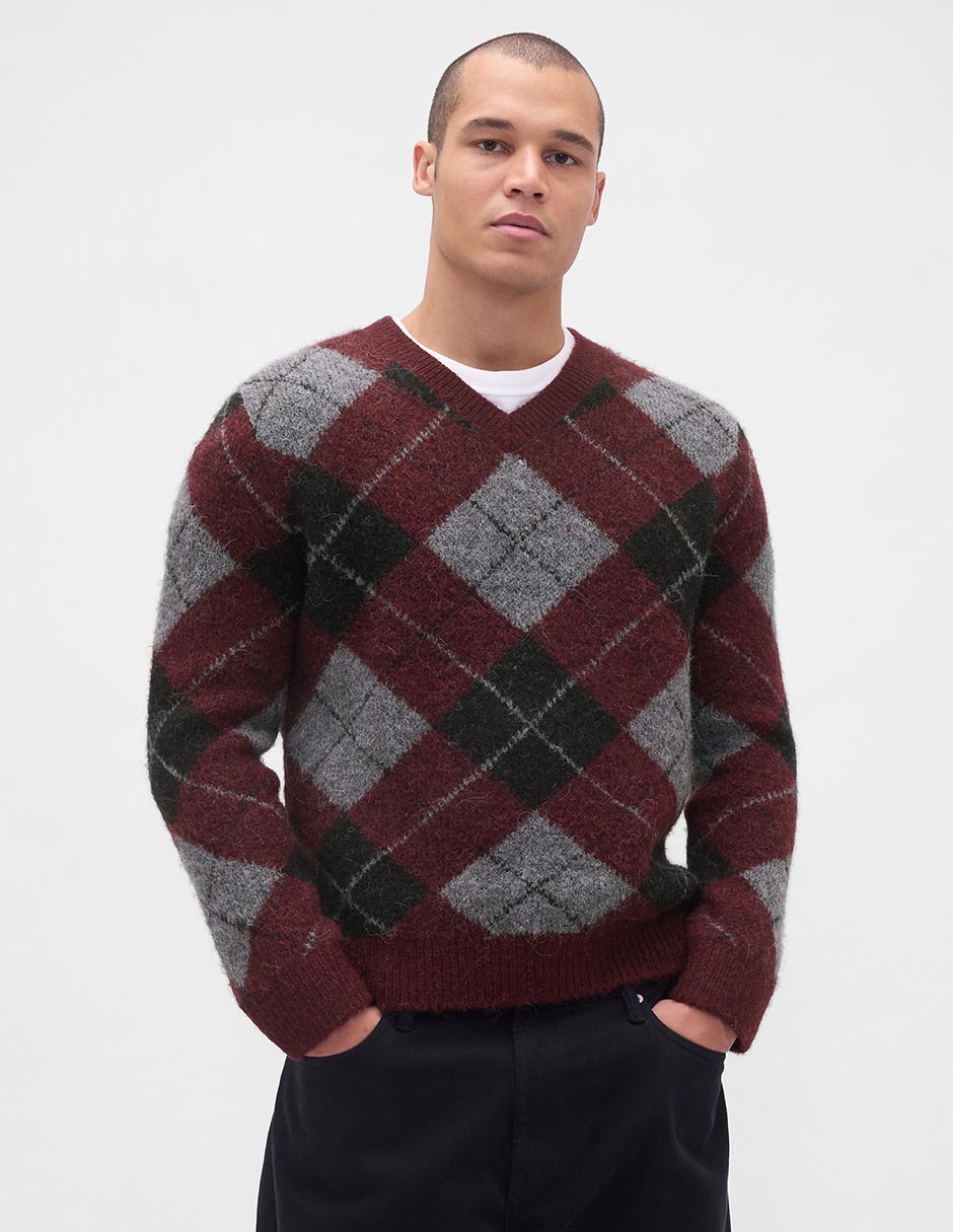 Suéter cuello v para hombre Suéter cuello v para hombre