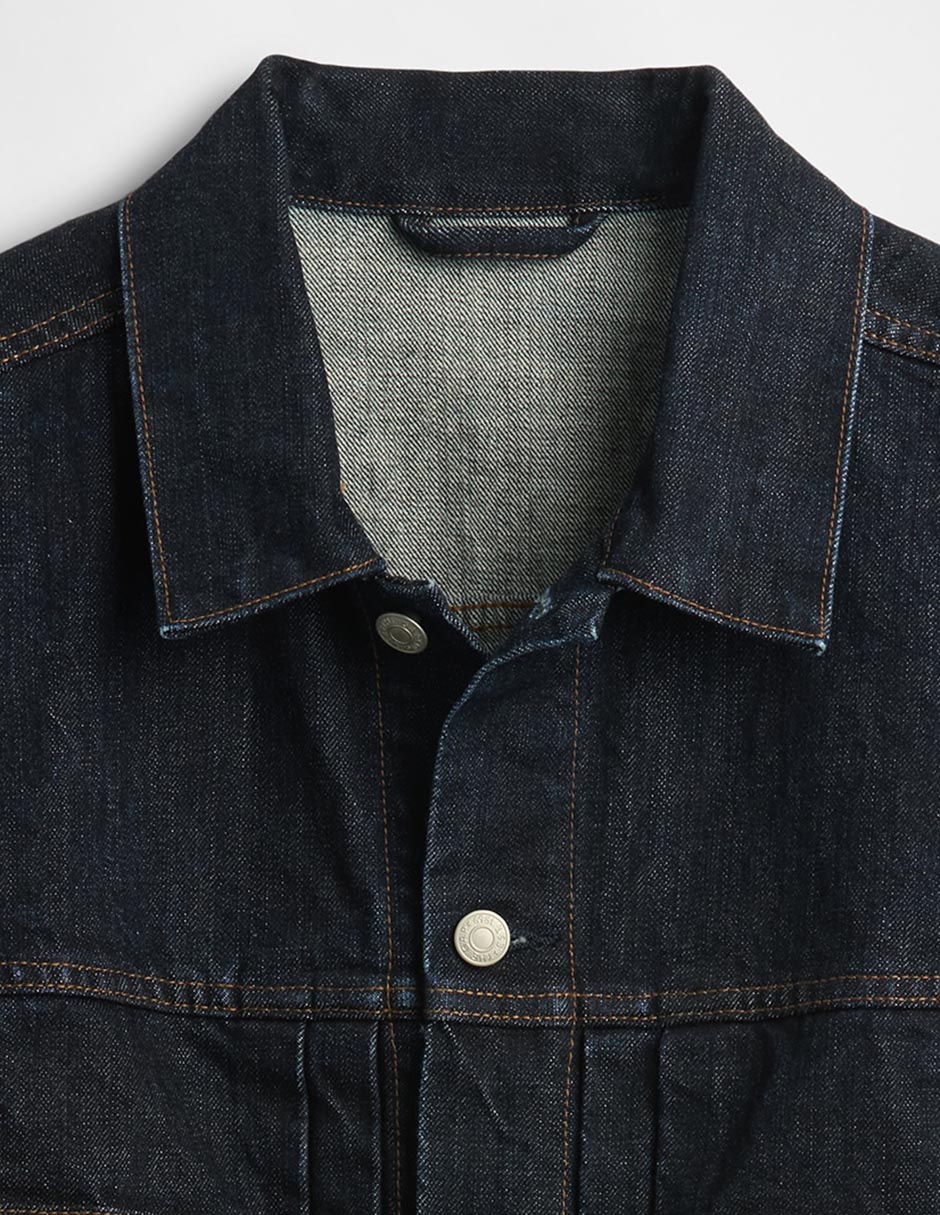 Chamarra denim de mezclilla con bolsillos para hombre