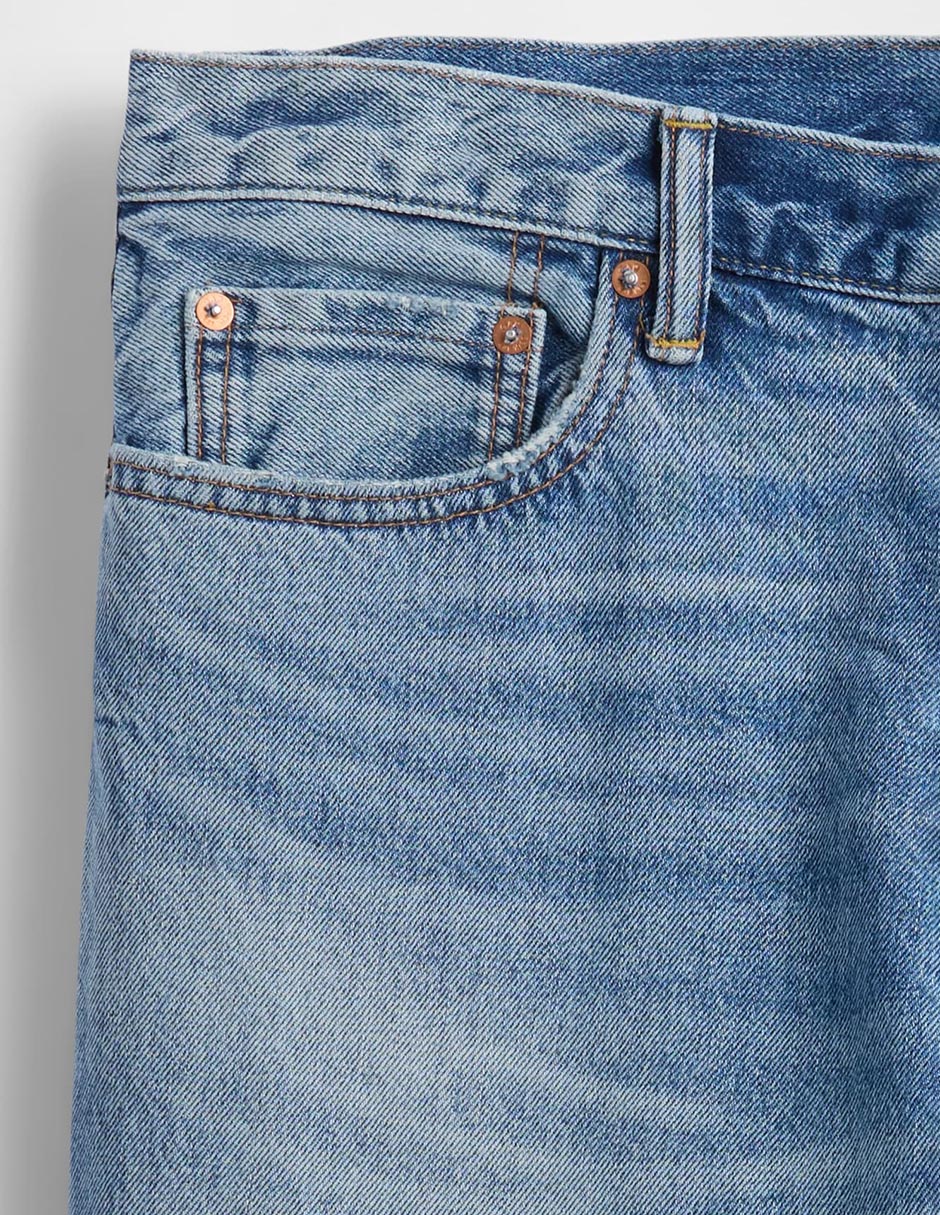Jeans straight deslavado para hombre