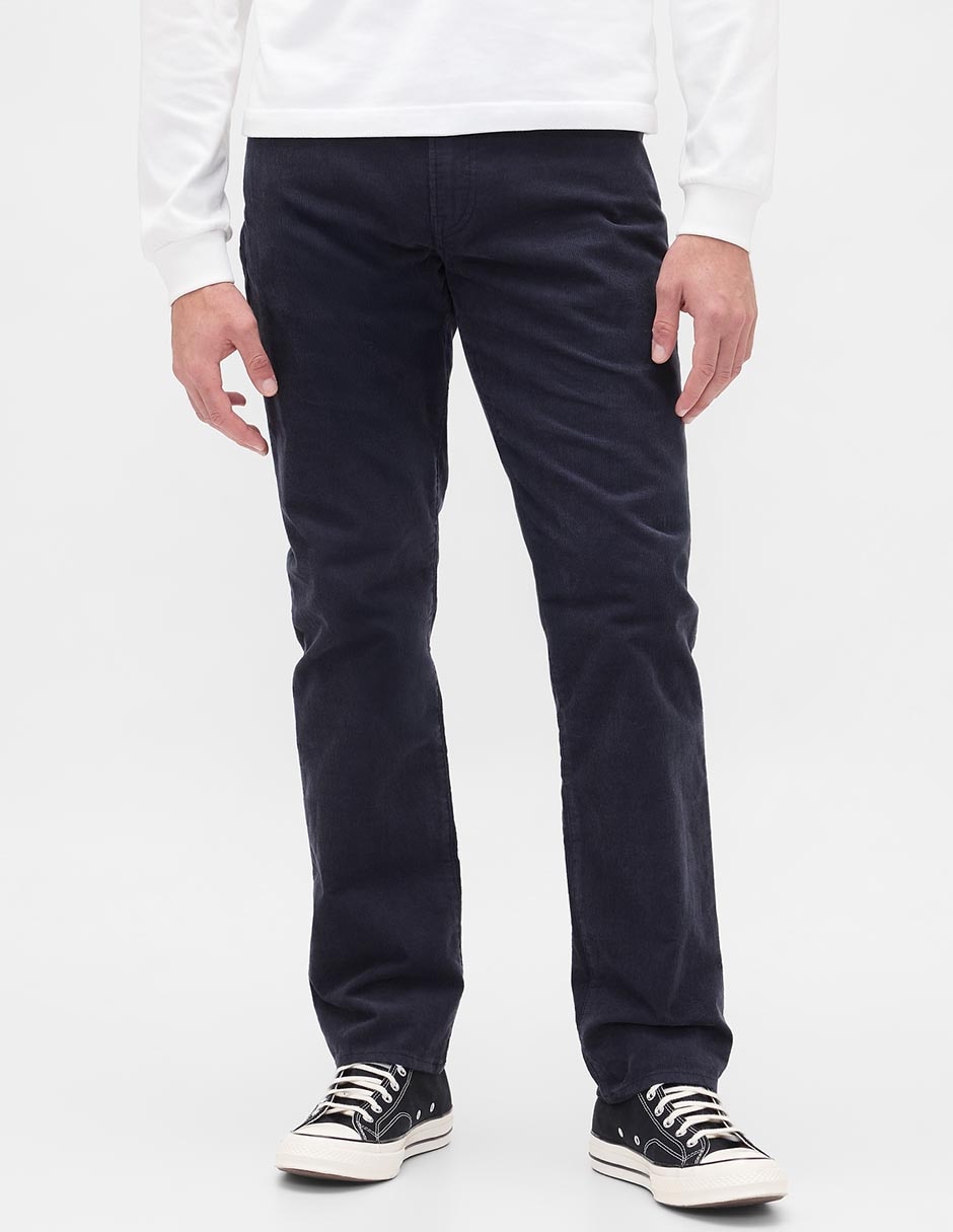 Pantalón cargo relaxed straight de pana para hombre