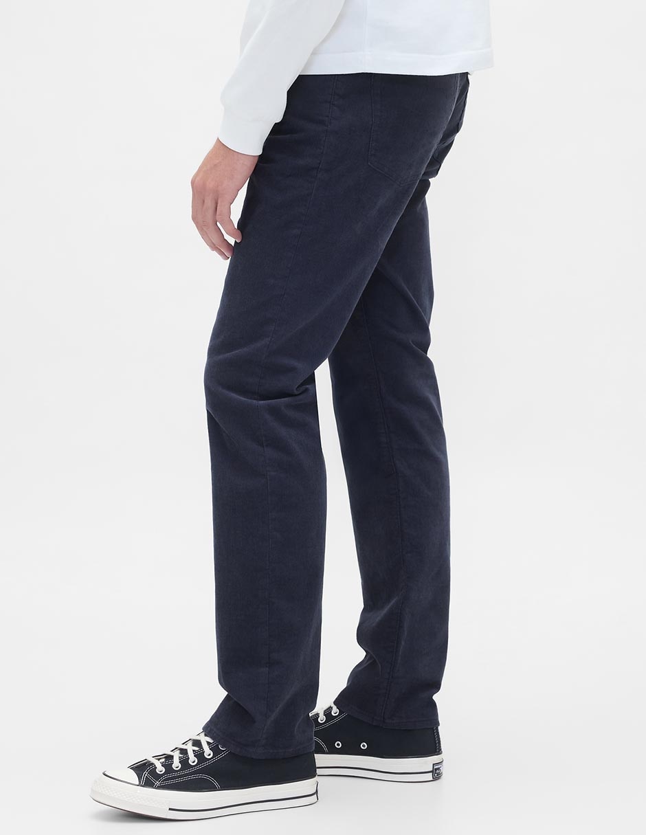 Pantalón cargo relaxed straight de pana para hombre
