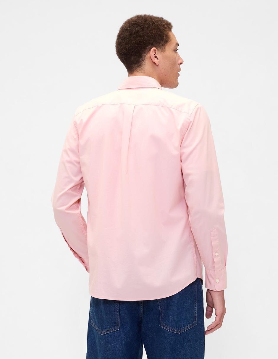 Camisa casual de algodón manga larga para hombre